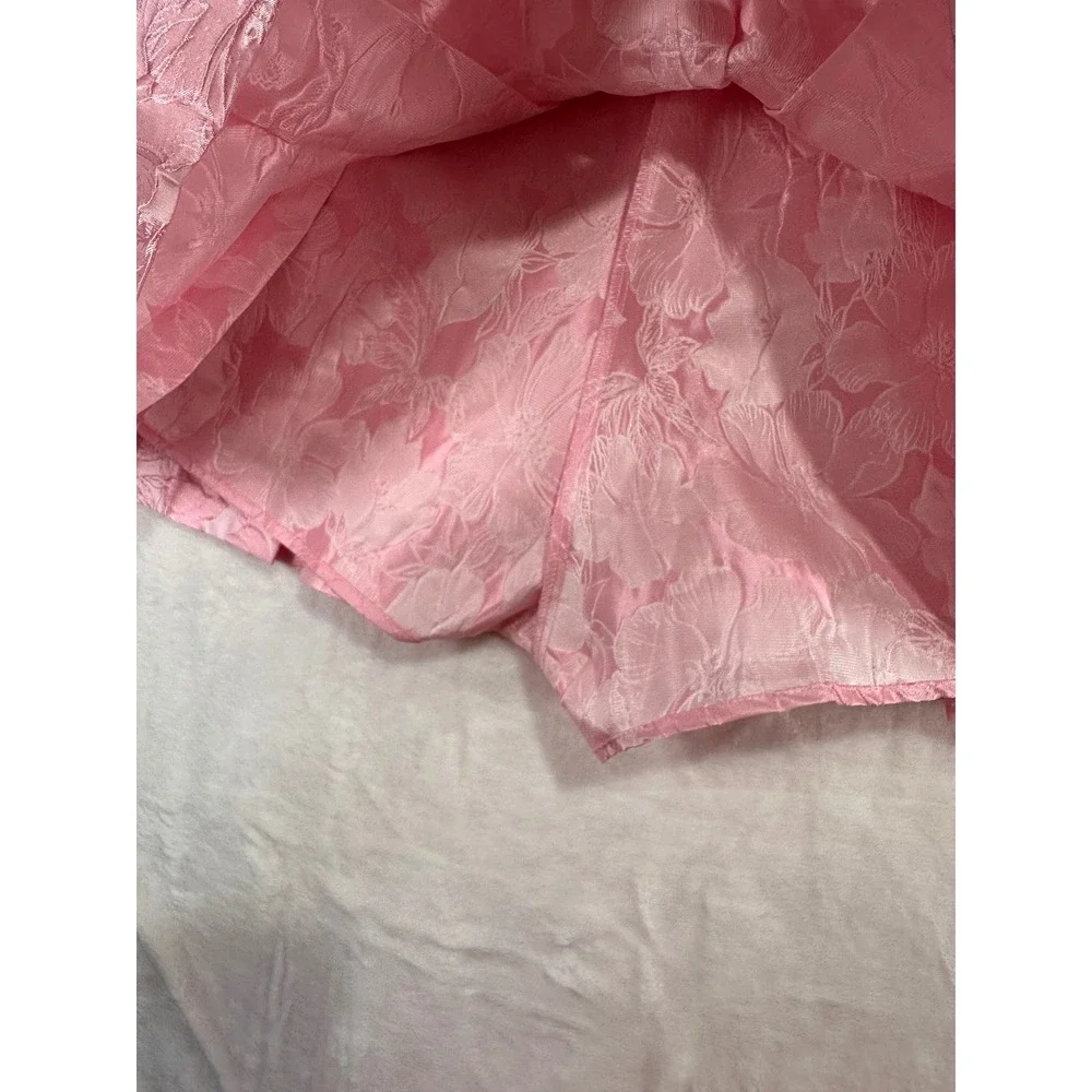 Altar'd State Pleated Floral Jacquard Skort XL Pink Mini Skirt Shorts Women